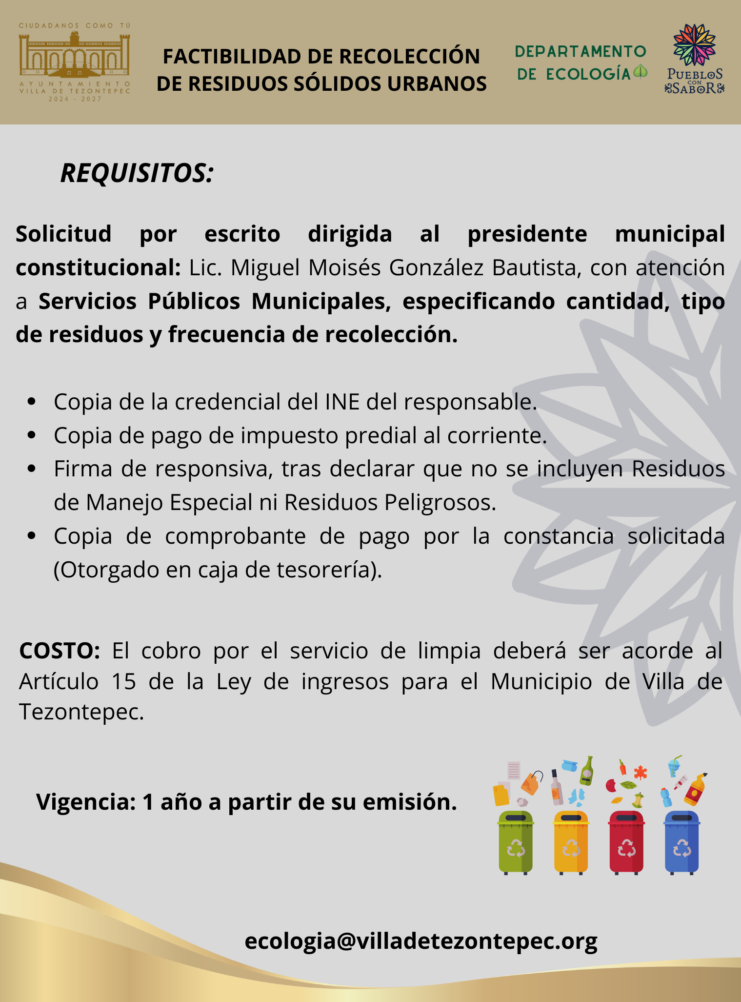 Vista previa: Factibilidad de recolección de residuos sólidos urbanos